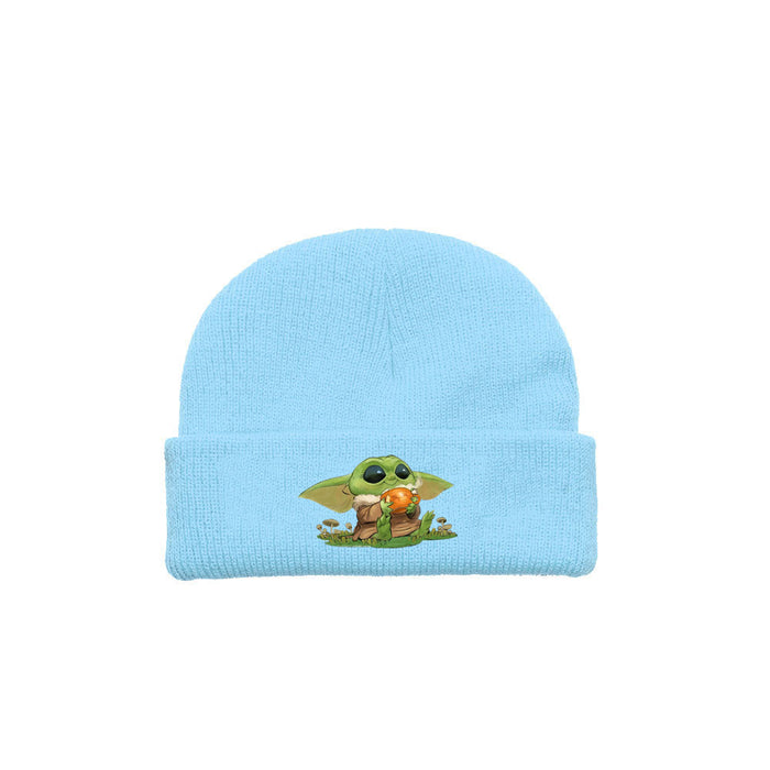 Wholesale Hat Acrylic Cute Cartoon Printed Kids Warm Ear Protection Knitted Hat (M) JDC-FH-WDM011