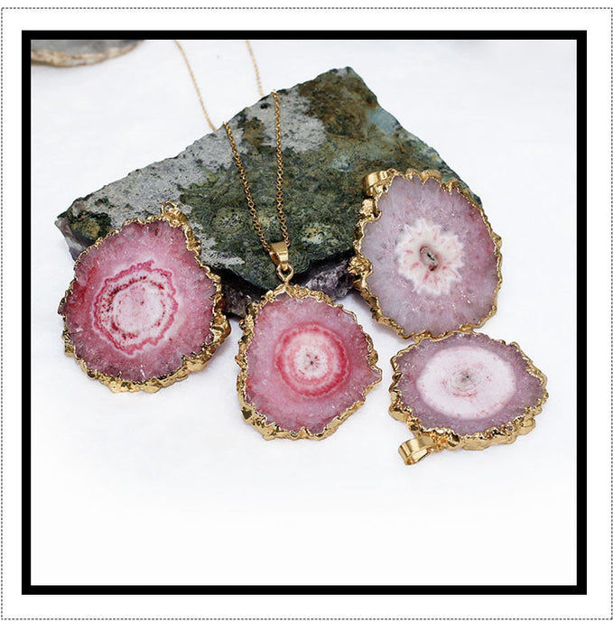 Wholesale Natural Agate Stone Necklace JDC-NE-Ouge003