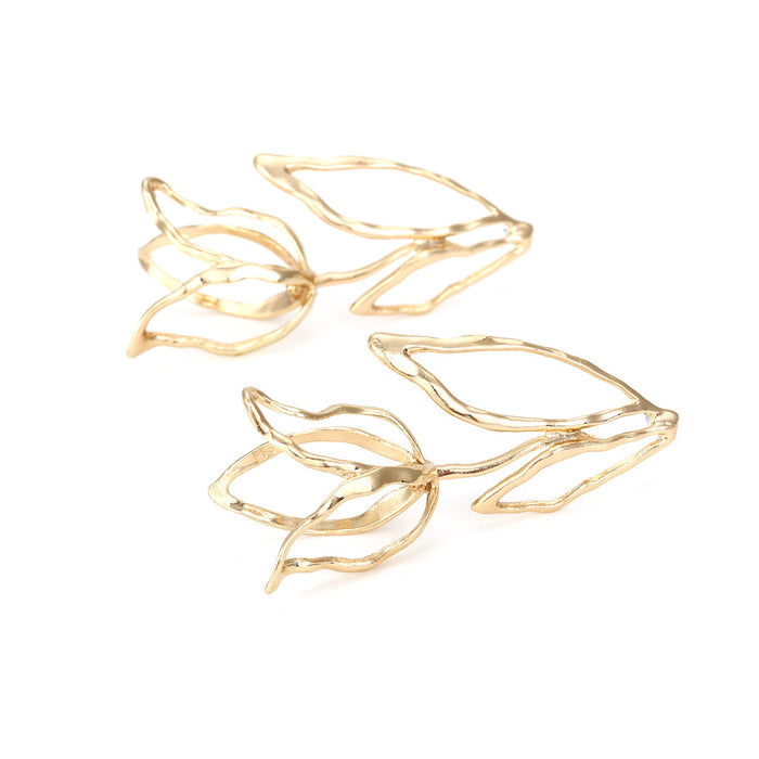 Jewelry WholesaleWholesale vintage long leaf flower metal earrings JDC-ES-MY241 Earrings 曼茵 %variant_option1% %variant_option2% %variant_option3%  Factory Price JoyasDeChina Joyas De China