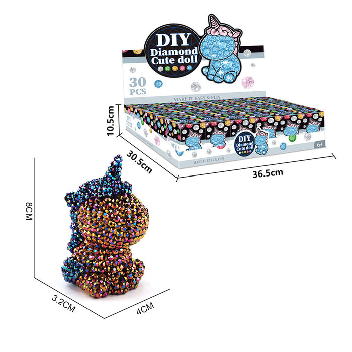 En gros de bricolage de bricolage de fluides de forage ornements d'ours diamant jouet en vinyle JDC-ft-zhuojia019