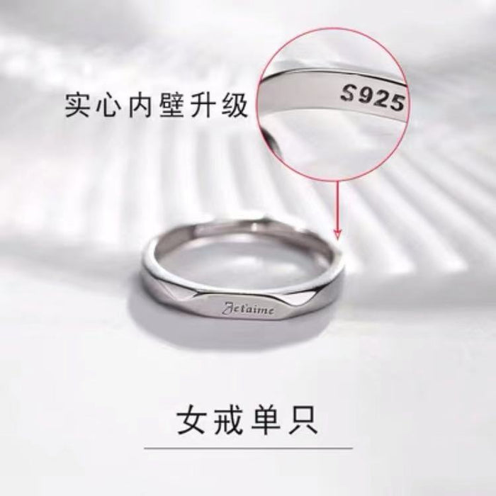 Wholesale Ring White Bronze French Couple Ring JDC-RS-HongS001