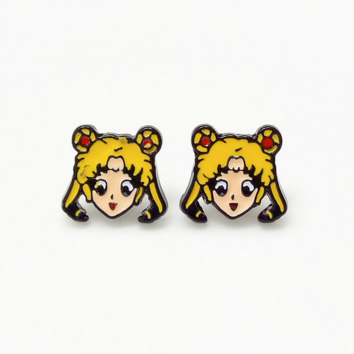 Wholesale Earring Alloy Cute Cartoon Cat Stud Earrings (M) JDC-ES-kubei010