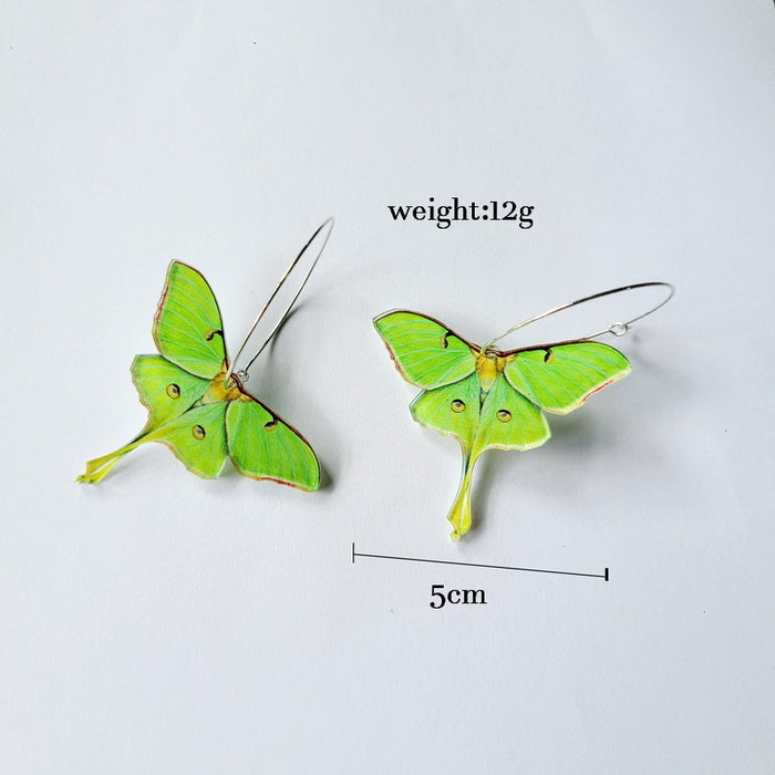 Wholesale Earrings Acrylic Insect Butterfly Moth MOQ≥2 JDC-ES-XUEP046
