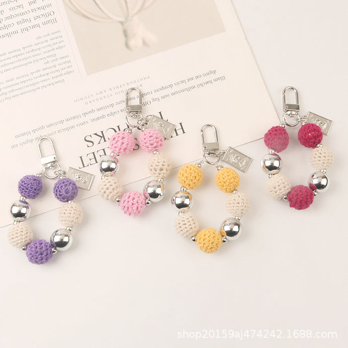 Wholesale Keychain Metal Cute Wool Ball Beads MOQ≥2 JDC-KC-YiHan033
