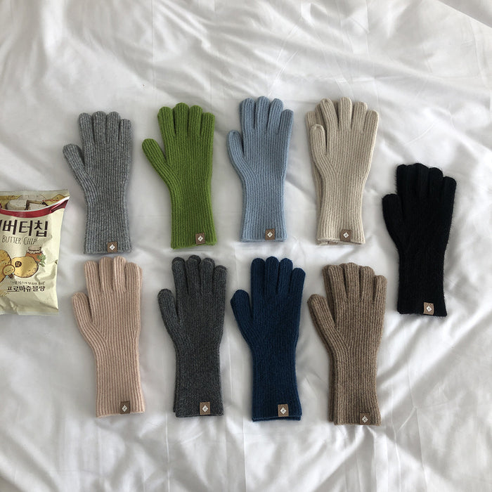 Wholesale Gloves Wool Solid Color Touch Screen Gloves MOQ≥2 JDC-GS-JiaT012
