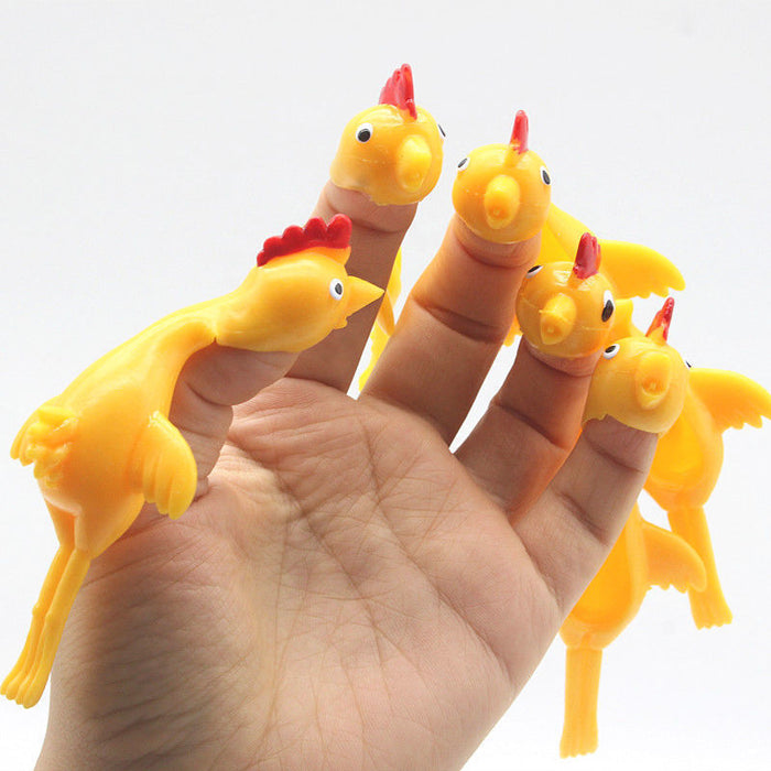Wholesale Toy TPR Finger Catapult Chicken Stick To Wall MOQ≥2 JDC-FT-HuiJ001