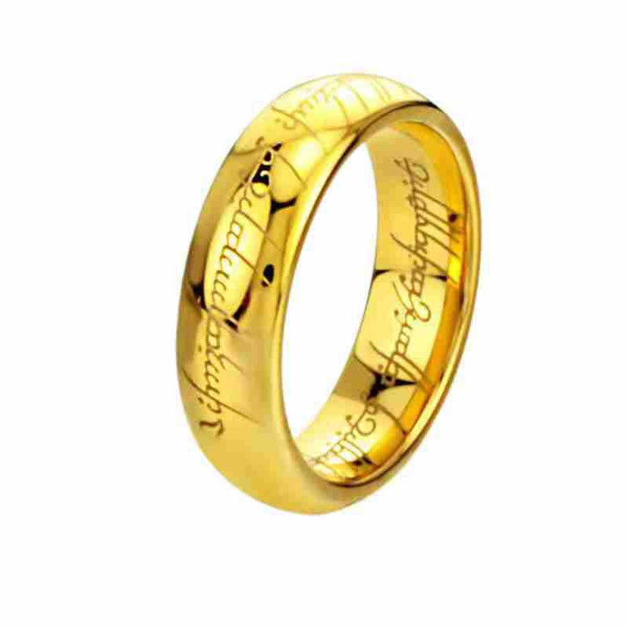 Wholesale Tungsten Steel Gold Plated Couple Ring JDC-RS-XinF001