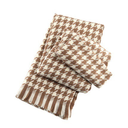 Wholesale Scarf Polyester Houndstooth Thermal Shawl JDC-SF-Jiuge001