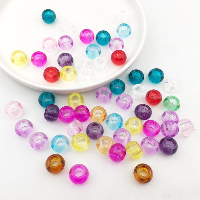 Resina de brazalete al por mayor 10 cuentas de color Big Hole Diy Beads MOQ≥2 JDC-BT-ZHONGF002