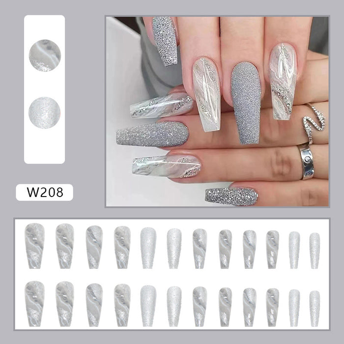 Patches de uñas al por mayor Resina Eco 24 piezas/caja Desmejable JDC-NS-QIH017