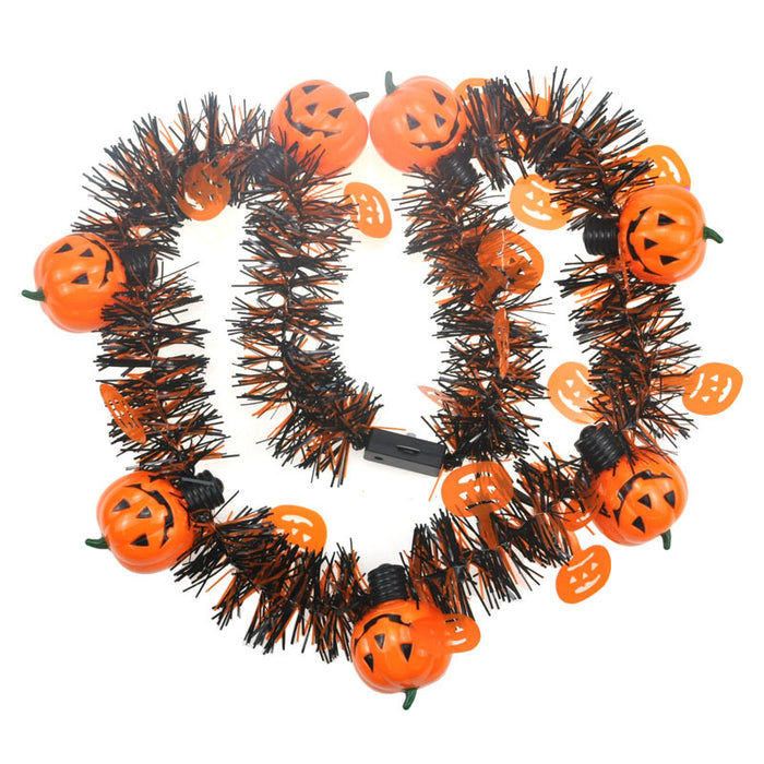 Wholesale Necklace Resin Halloween Pumpkin LED Glowing Necklace MOQ≥50 JDC-NE-CHSA001
