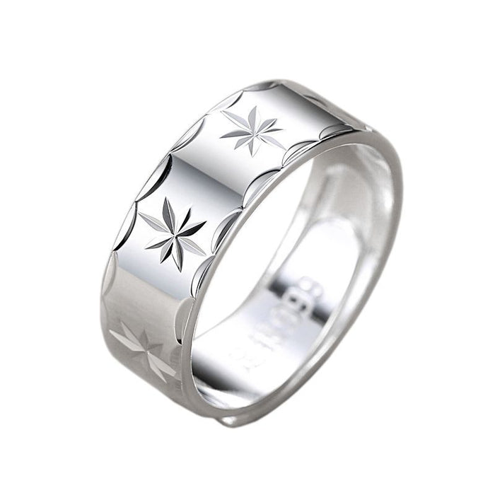 Wholesale Rings Silver Plated Men's Adjustable MOQ≥2 JDC-RS-HengJ002