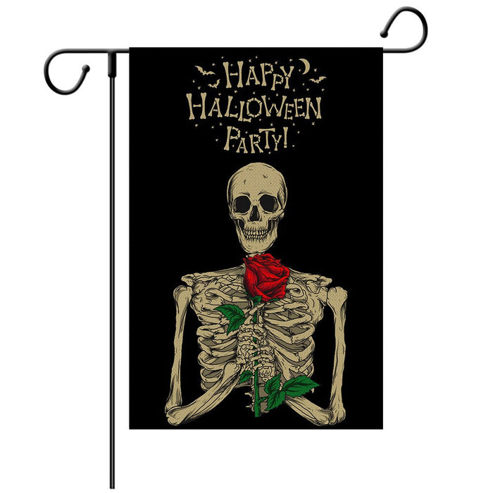 Wholesale Decorative Halloween Pattern Double Sided Printing Garden Flag JDC-DCN-Yiyang003