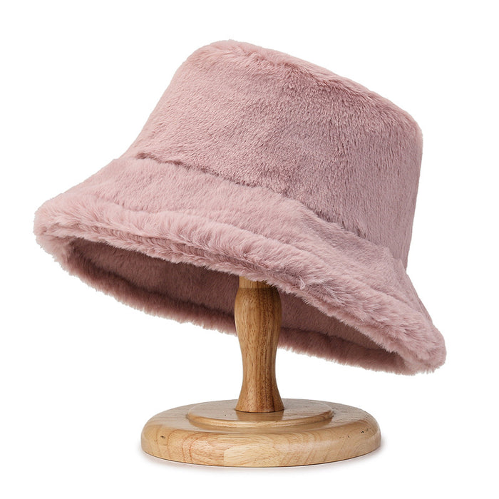 Sombreros al por mayor lana peluche sólido sombrero de cubo de color jdc-fh-jzhuo003