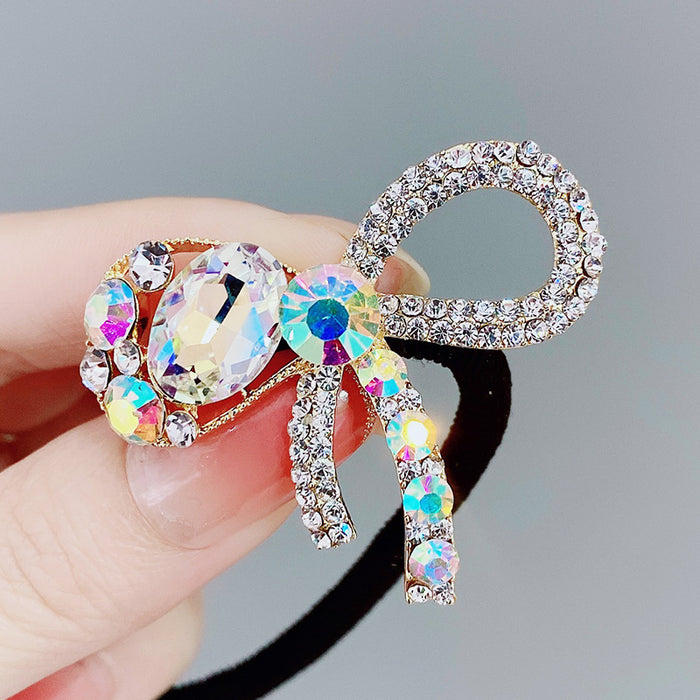 Wholesale baroque full drill hair rope crystal alloy head rope  (M) JDC-HS-DH003