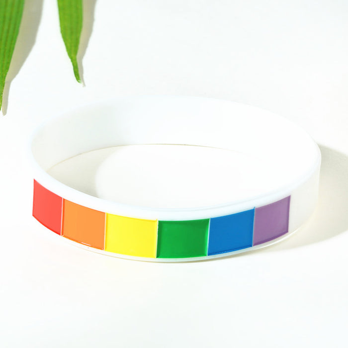 Wholesale gay lesbian homosexual Pride silicone bracelet JDC-BT-HanJ037