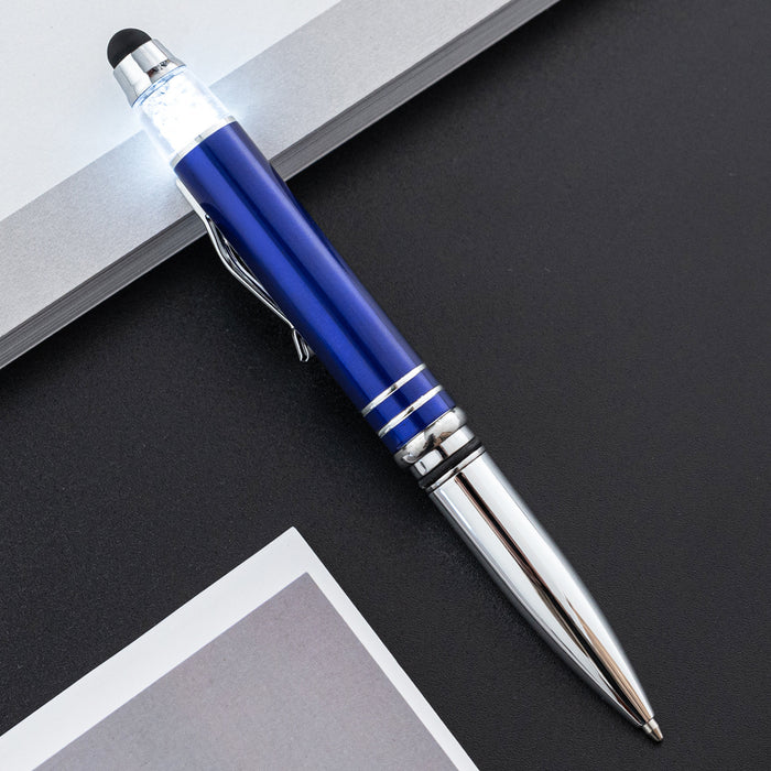Pen de luz LED de metal al por mayor Pantalla táctil multifuncional Pen Pen JDC-BP-Huah042