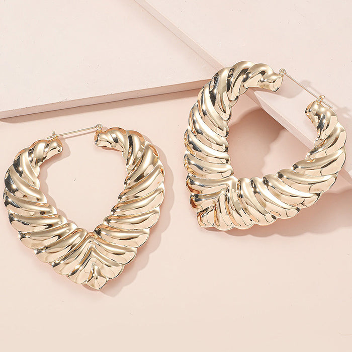 Wholesale Earrings Alloy Gold Plated Claw Thread MOQ≥3 JDC-ES-KaiQ045