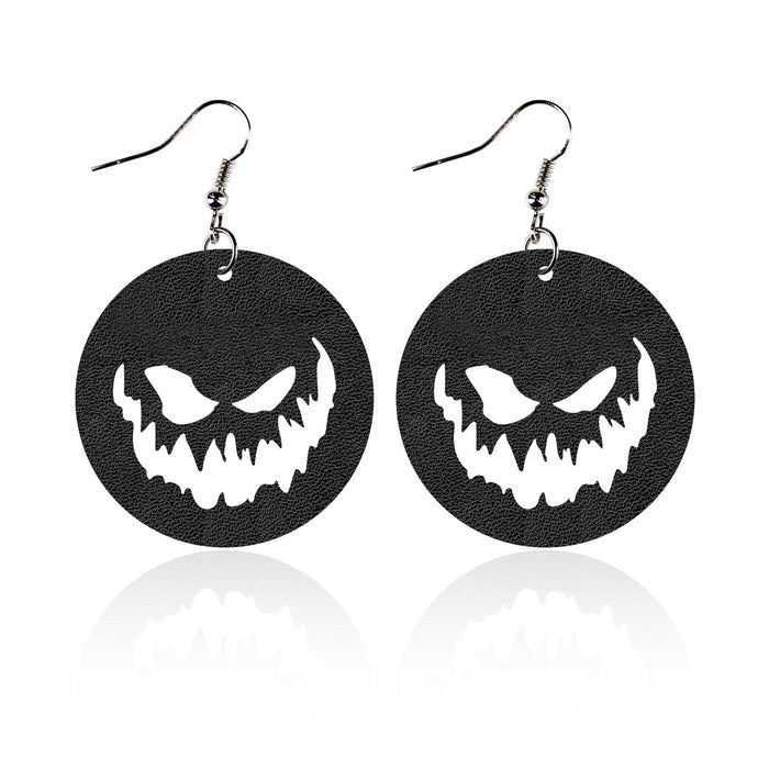 Pendientes al por mayor PU Halloween Pumpkin Bat Cortout MOQ≥2 JDC-ES-TIANPI001