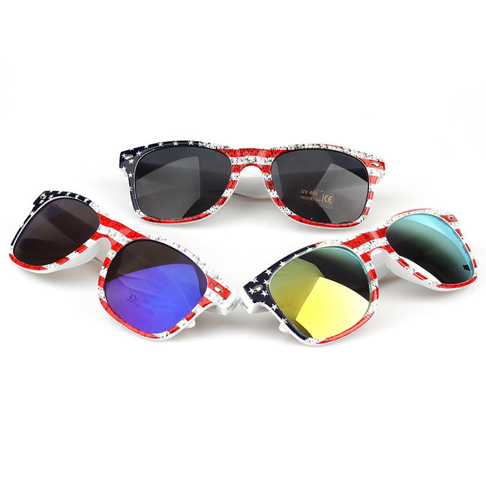 Wholesale 4th of July Rice Nails American Flag Independence Day Sunglasses JDC-SG-ZuoL003