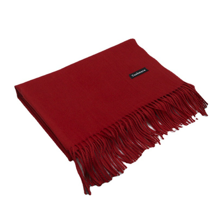 Wholesale Scarf Imitation Cashmere Solid Color Shawl Warm Fringe Autumn Winter Warm JDC-SF-Gaopin001