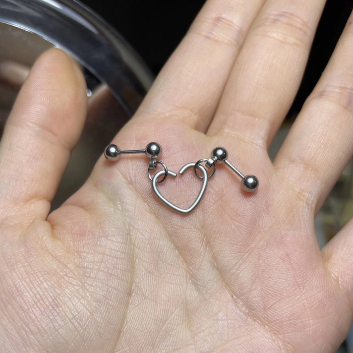 Wholesale Earrings Metal Screw Twist Love Stud Earrings MOQ≥2 JDC-ES-JiM002