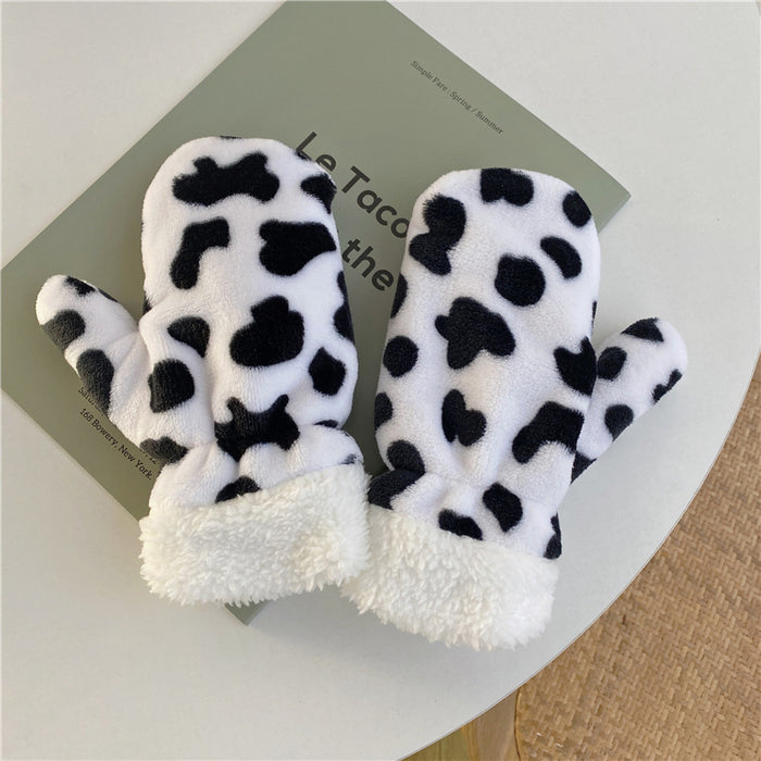 Wholesale Gloves Cotton Cow Print Leopard Print Cycling Bag Fingers JDC-GS-RT001