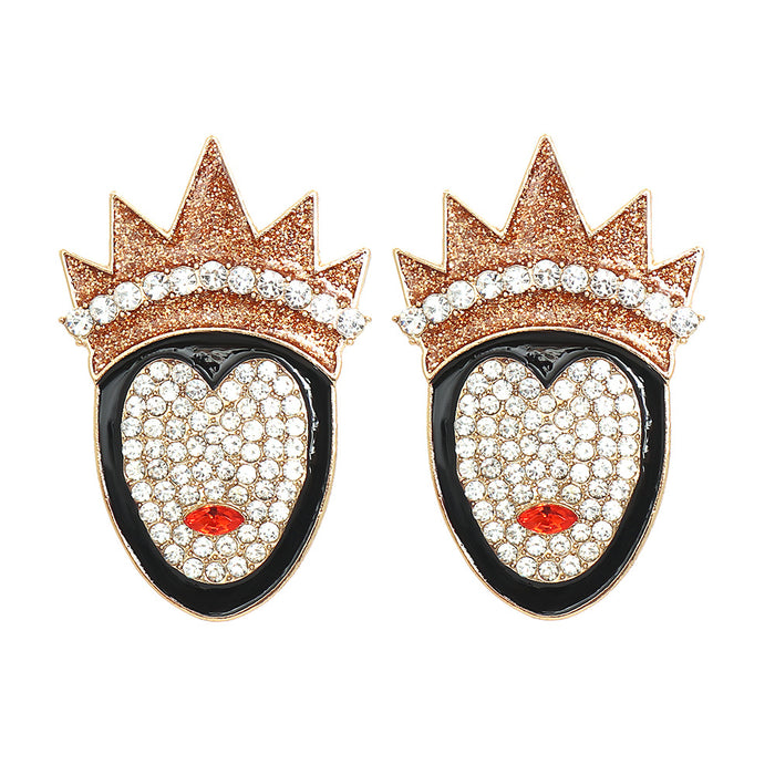 Wholesale Earrings Halloween Alloy Queen Witch Diamonds JDC-ES-JJ249