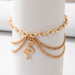 Jewelry WholesaleWholesale gold buckle heart chain tassel snake three-layer alloy ankle chain JDC-AS-Yg001 Anklet 陌茗 %variant_option1% %variant_option2% %variant_option3%  Factory Price JoyasDeChina Joyas De China
