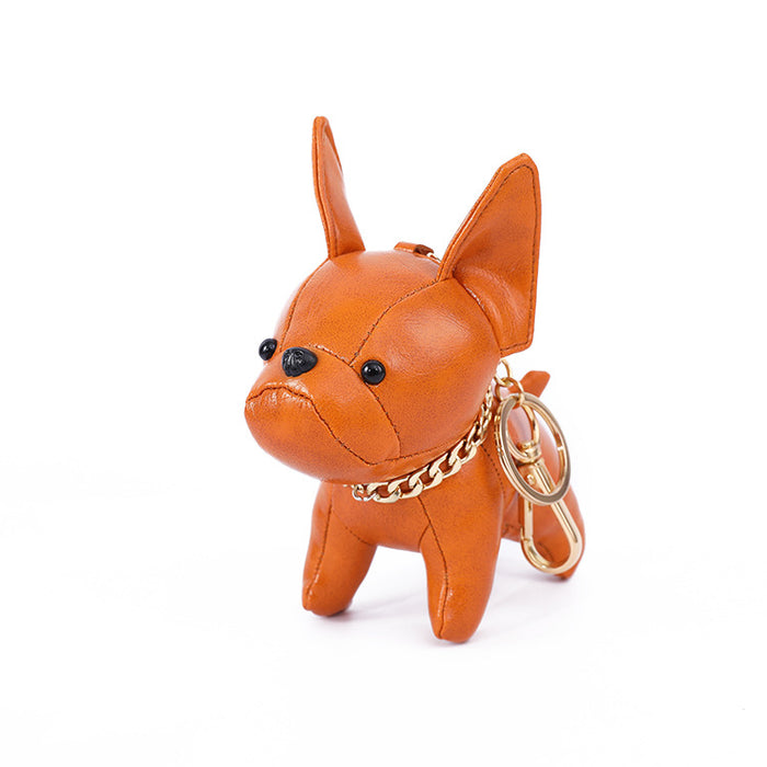 Wholesale Keychains Leather Cartoon Puppy MOQ≥2 JDC-KC-SanM001