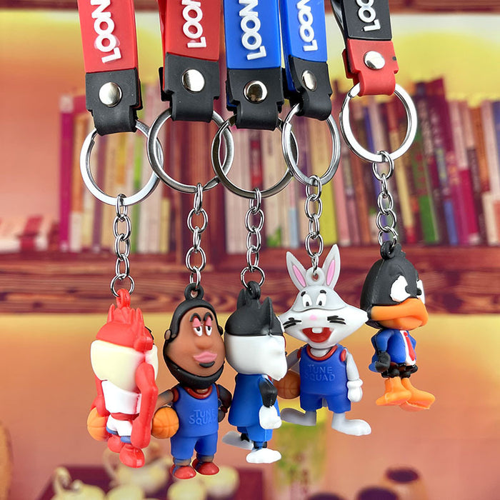 Wholesale keychain pvc cartoon cute schoolbag pendant MOQ≥2 JDC-KC-MQu004