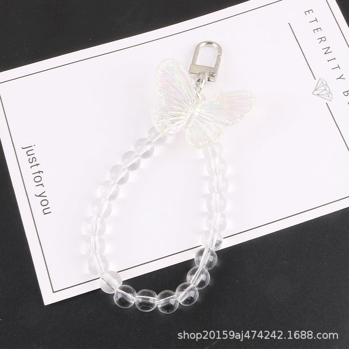 Wholesale Keychains Acrylic Butterfly Bead Bracelet MOQ≥2 JDC-KC-YiHan034