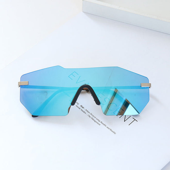 Gafas de sol al por mayor lente de resina sin marco de metal colorido MOQ≥2 JDC-SG-Qingt009