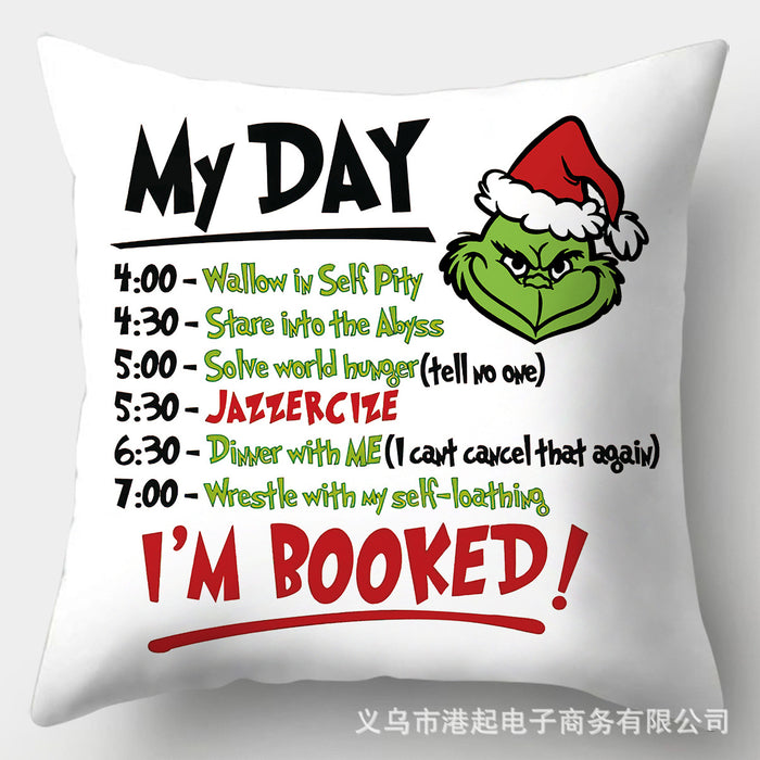Wholesale Pillowcase Christmas Printed Cartoon Peach Skin JDC-PW-Gangqi001