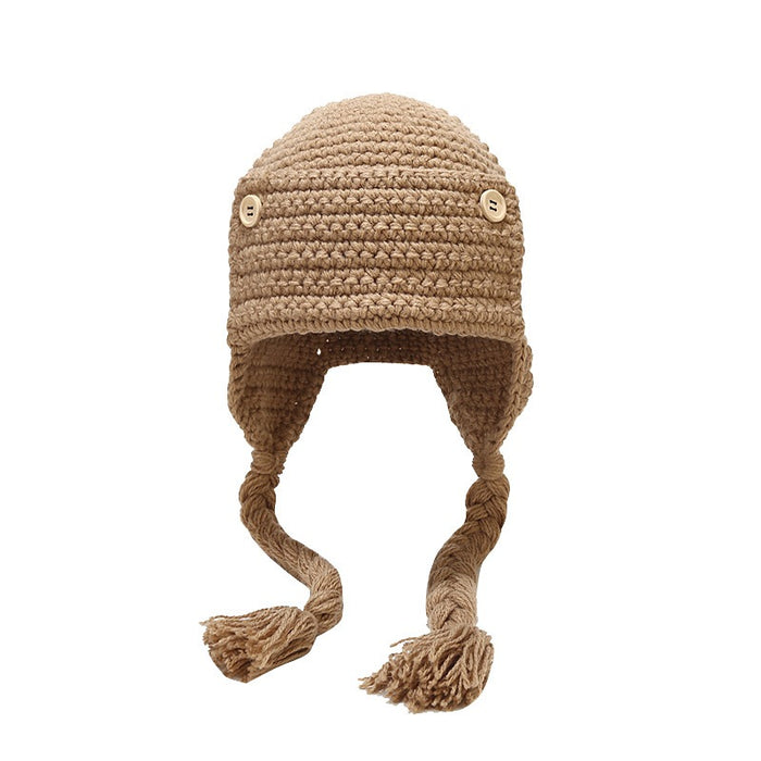 Wholesale Hat Wool Braid Warm Ear Protection Cap MOQ≥2 JDC-FH-LvYi031