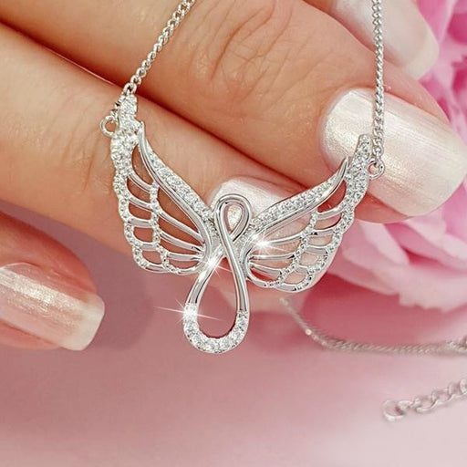 Jewelry WholesaleWholesale Angel Wings Diamond Angel Wings Ladies Necklace JDC-NE-XunO007 necklaces 循欧 %variant_option1% %variant_option2% %variant_option3%  Factory Price JoyasDeChina Joyas De China