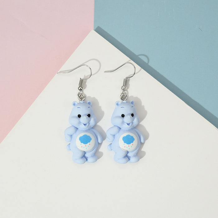 Wholesale Earrings Plastic Cartoon Bear MOQ≥2 JDC-ES-niqing014