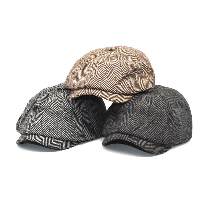 Wholesale Hat Corduroy Autumn Men's Beret Hat MOQ≥2 JDC-FH-ShunMa021