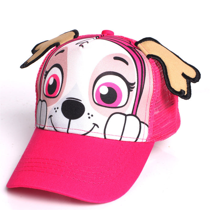 Capas de béisbol para niños al por mayor Cartoon Puppy Hip Hop Cap JDC-FH-WUF004