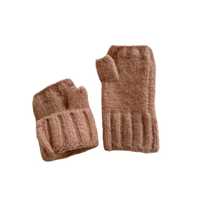 Wholesale Gloves Polyester Outdoor Warm Windproof Half Finger JDC-GS-MiaoJ004