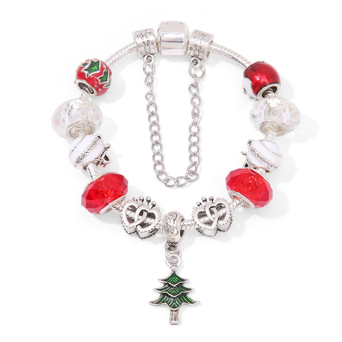 Wholesale Bracelet Alloy Drip Oil DIY Crystal Beads Christmas MOQ≥2 JDC-BT-BinL004