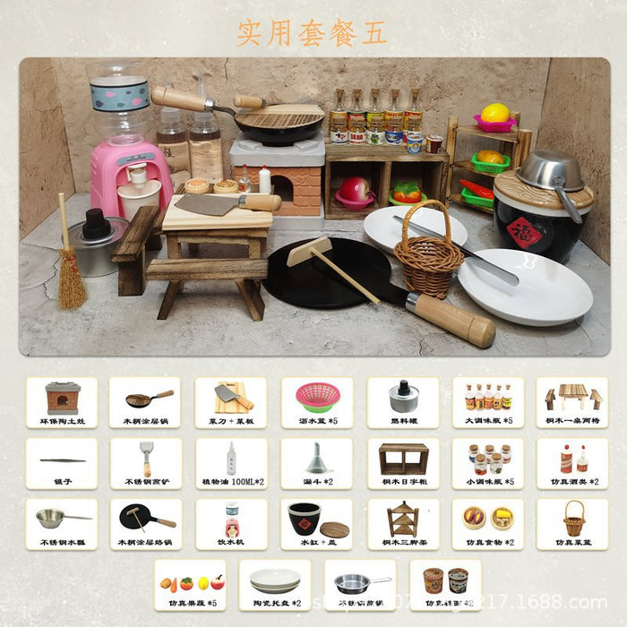 Wholesale Mini Kitchen Set Kids Toys Wooden MOQ≥2 JDC-FT-Yuejie001