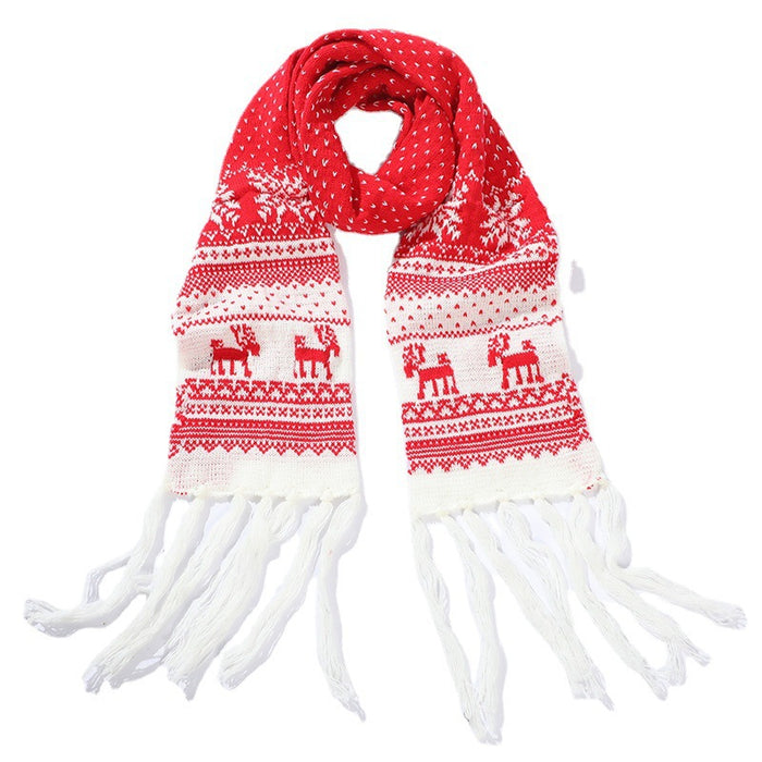 Wholesale Scarf Acrylic Cotton Knit Warm Christmas Gifts Autumn Winter Warm JDC-SF-Lewan001