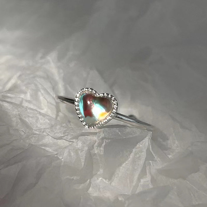 Wholesale Ring Copper Love Gradient Aurora Bright Opening JDC-RS-ZhenX004