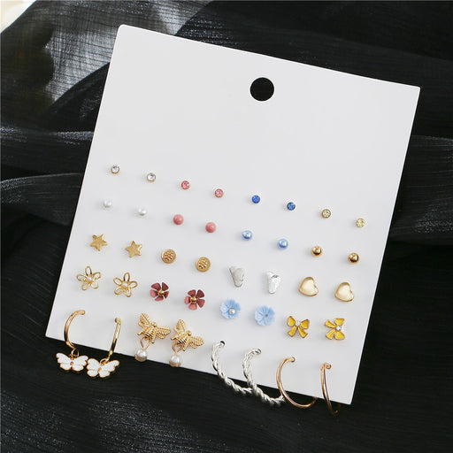 Jewelry WholesaleWholesale Colored Diamond Pearl Stud Earrings Set JDC-ES-ZhuJ009 Earrings 诛积 %variant_option1% %variant_option2% %variant_option3%  Factory Price JoyasDeChina Joyas De China