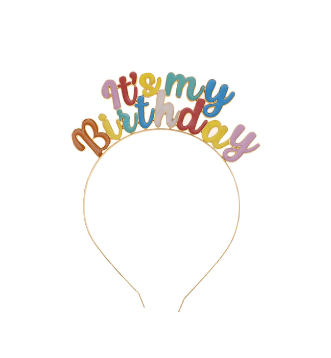 Wholesale Headband Alloy IT'S MY BIRTHDAY Party Rainbow Birthday JDC-HD-ShangB003