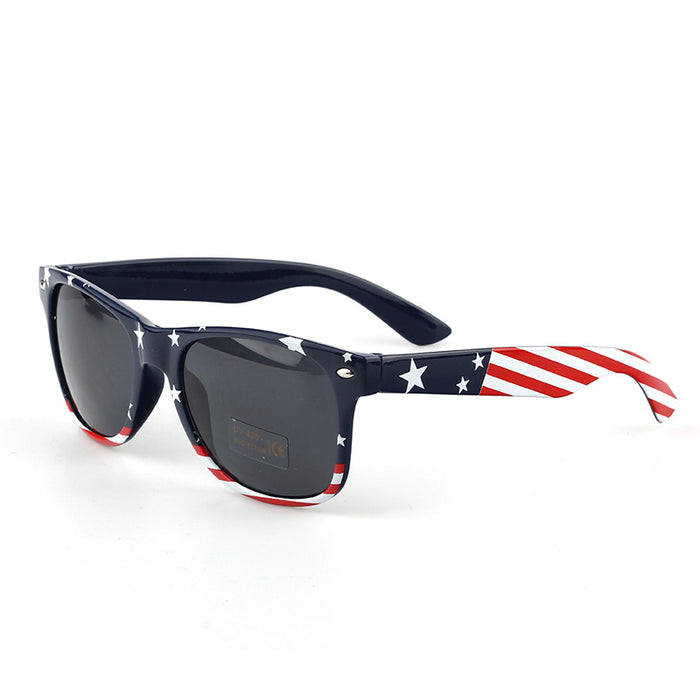 Wholesale 4th of July Classic Rice Nail Transparent American Flag Sunglasses Independence Day JDC-SG-ZuoL001