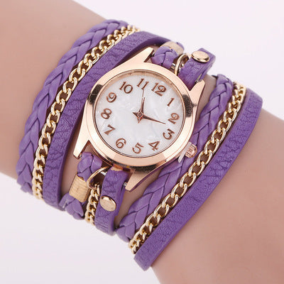 Wholesale Quartz Ladies Winding Watch Hand Woven Watch JDC-WH-MiQ005