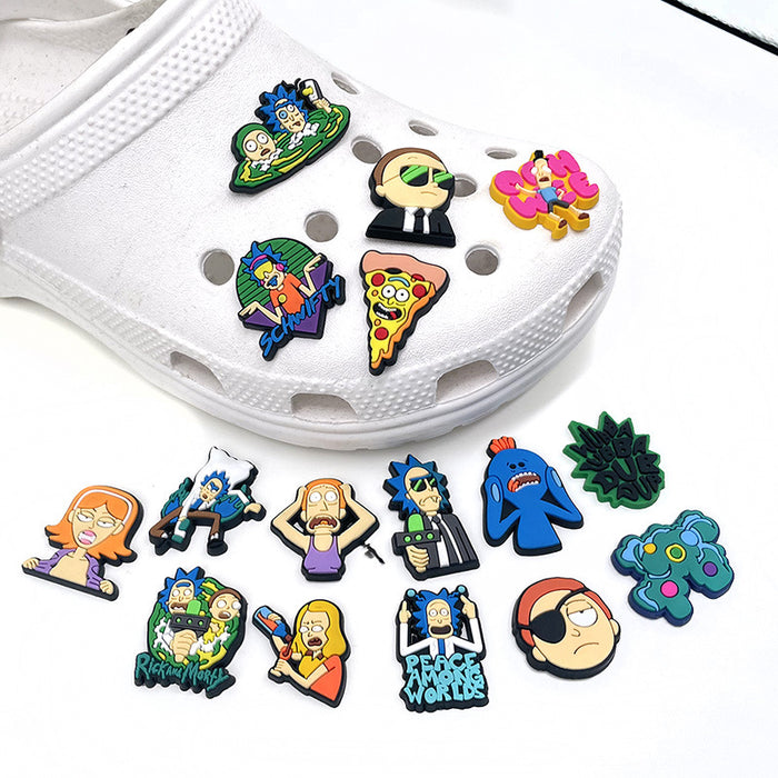 Wholesale set of 16 Cartoon Cute PVC DIY Accessories Croc Charms (M) MOQ≥3 JDC-CCS-WanX035