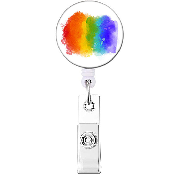 Bandera de arcoiris al por mayor Hebilla de extracción Easy LGBT ID de insignia gay Hebilla retráctil MOQ≥10 JDC-KC-NDOU001